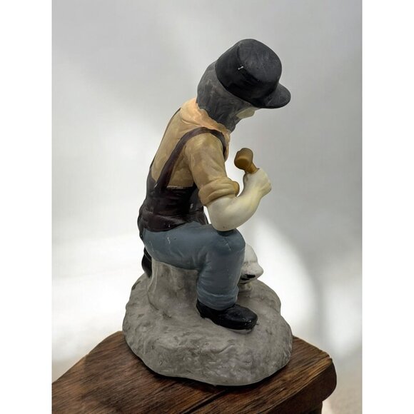 Vintage Kneeling Hand-Painted Craftsman Figurine Carving Duck Decoy - Picture 7 of 10